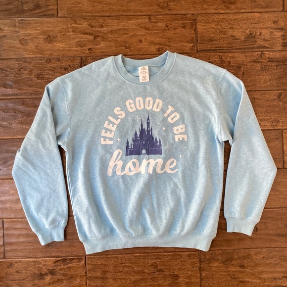 Disney Tops - Disney Feels Good To Be Home Blue Pullover Crewneck Women's Large Cinderella